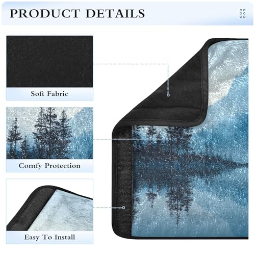 Image of 2 Pack Seatbelt Covers Seat Belt Cover Pad for Adults Boys Girls Car Seat Strap Covers Pads Cushion Universal Shoulder Strap Pad Protector for Backpack Camera Bag 6.5 Inch Winter Mountain and Mirrored
