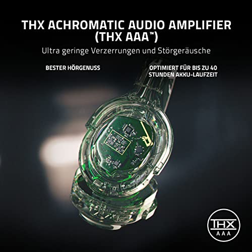 Razer Barracuda Pro - Kabelloses Gaming-Headset mit Hybrid ANC (THX Achromatic Audio Amplifier, Triforce 50mm Treiber, Integriertes Beamforming Noise-Cancelling Mic) Schwarz
