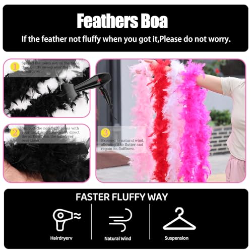Maofeng B0D62FK8L4 Chandelle Turkey Feather Boa 1.64 Yards 30G thumb #3