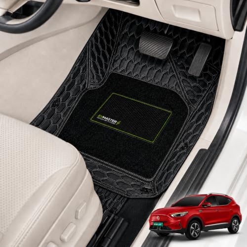 Image of EV MASTER 7D Car Floor Mats for MG ZS Hybrid (2026 Onwards) Complete Set | All Weather | Anti-Slip | Luxury Premium Car Mat | Full Coverage | Custom Fitted Car Foot Mats