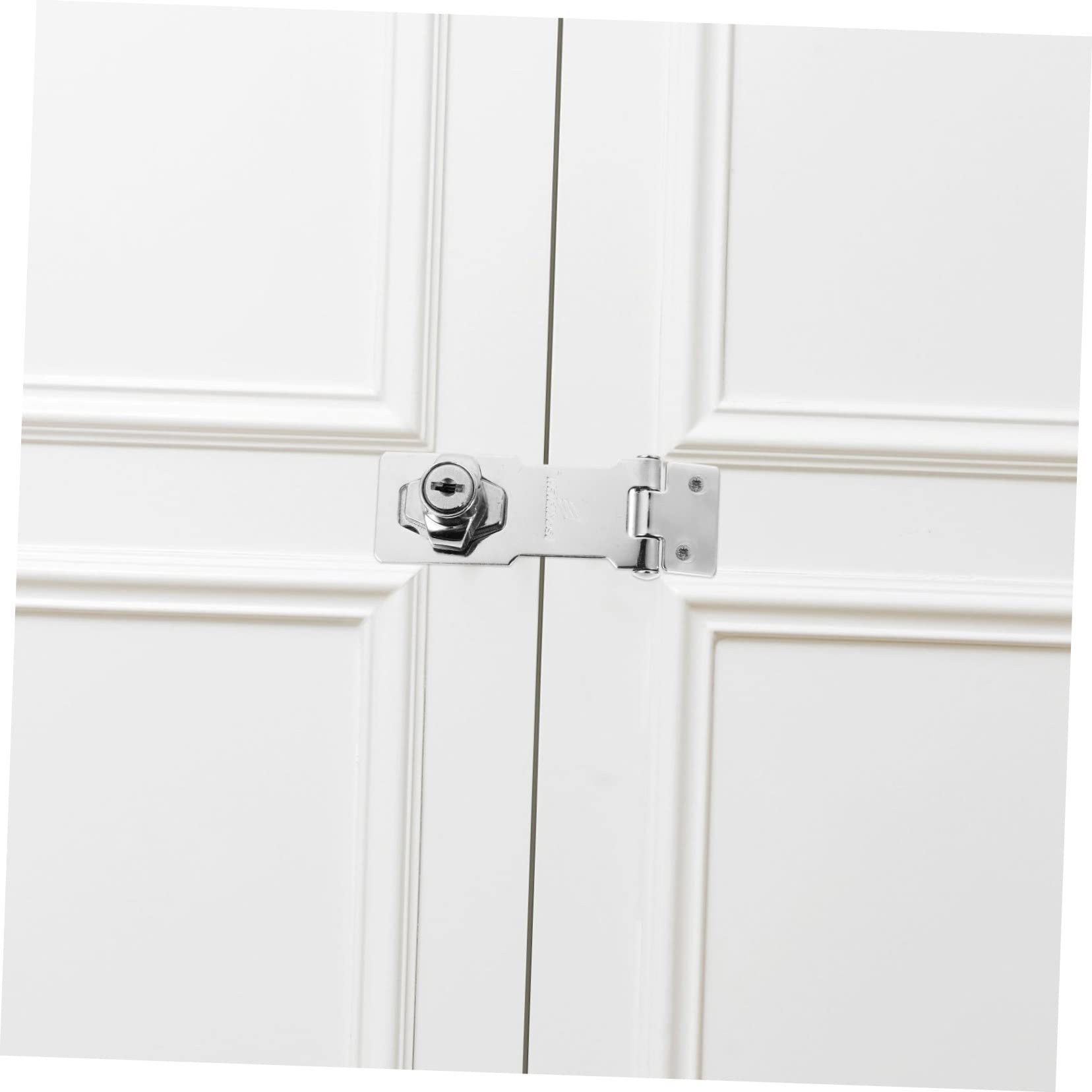 Uonlytech 3sets Serratura Scorrimento Di Chiusura Sicura Per Porte e Armadietti Design Leggero e Facile Installazione Con Due Chiavi Resistente Alla Corrosione