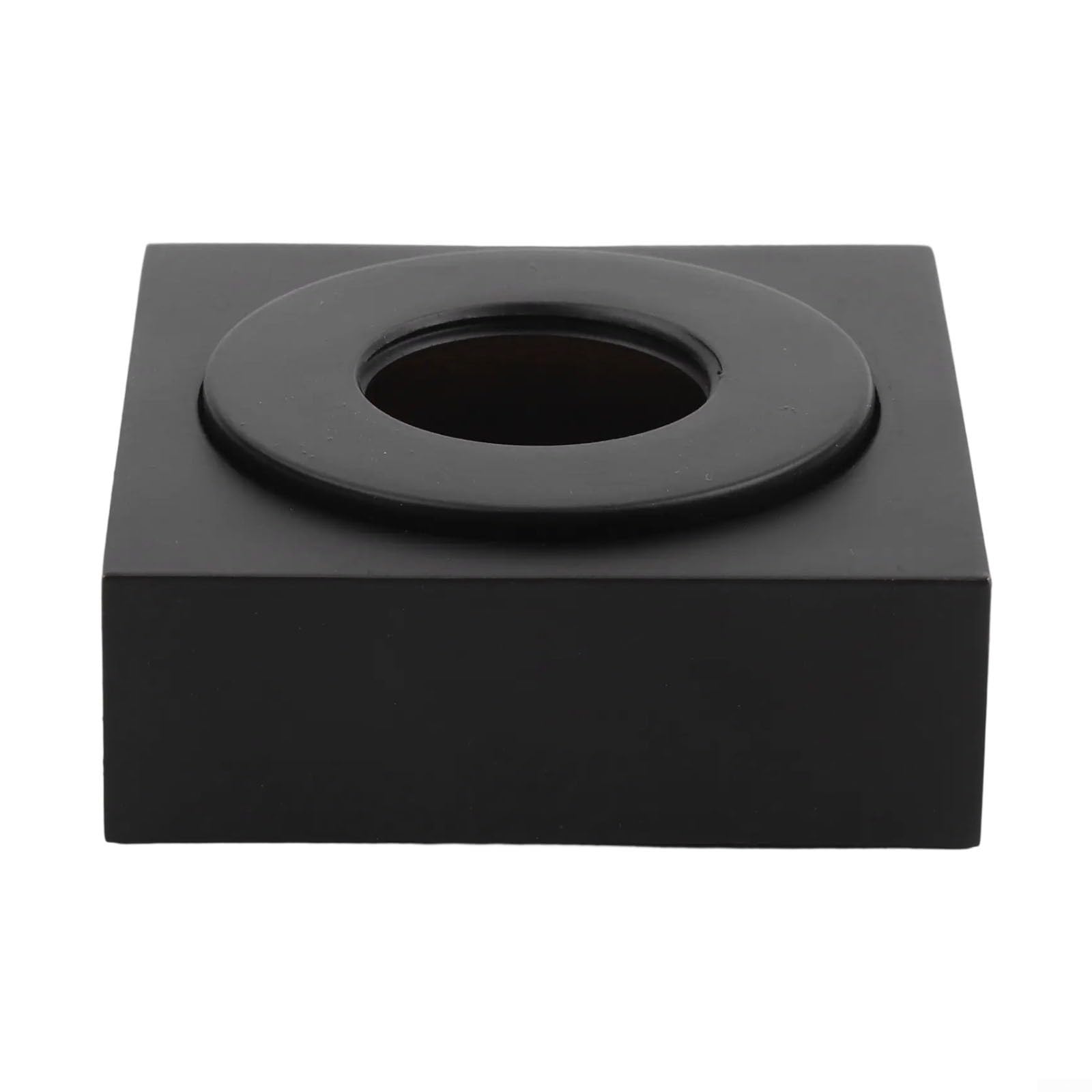 Cabeza de ducha cuadrada ajustable Cubierta decorativa para 0-23mm de altura, Brida de tubo de latón grueso para grifo de baño Válvula de mezcla Renovación negro (negro)