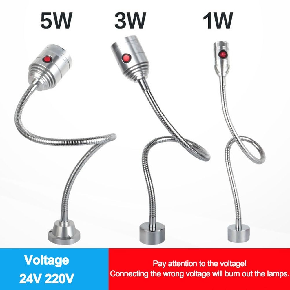 Verstelbare 360° LED-werklamp – 5W, Flexibele Zwanenhals, Magnetische Basis, Voor Werkplaats, Garage En Doe-het-zelf 4 miniatura