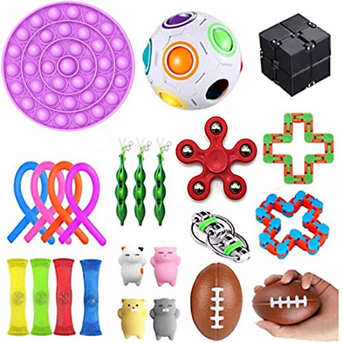 24Pcs Sensory Fidget Toys Set Brinquedo de alívio de estresse para crianças, Adultos, Ferramentas an