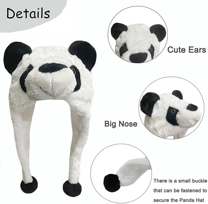 Veryrich Plush Hats, Super Soft Warm Hat Funny Animal Hats, Cozy Winter Hat Novelty Party Cap for Kids Girls Boys - One Size - Image 5