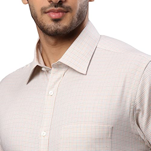Image of Raymond Men's Cotton Checkered Slim Fit Shirt