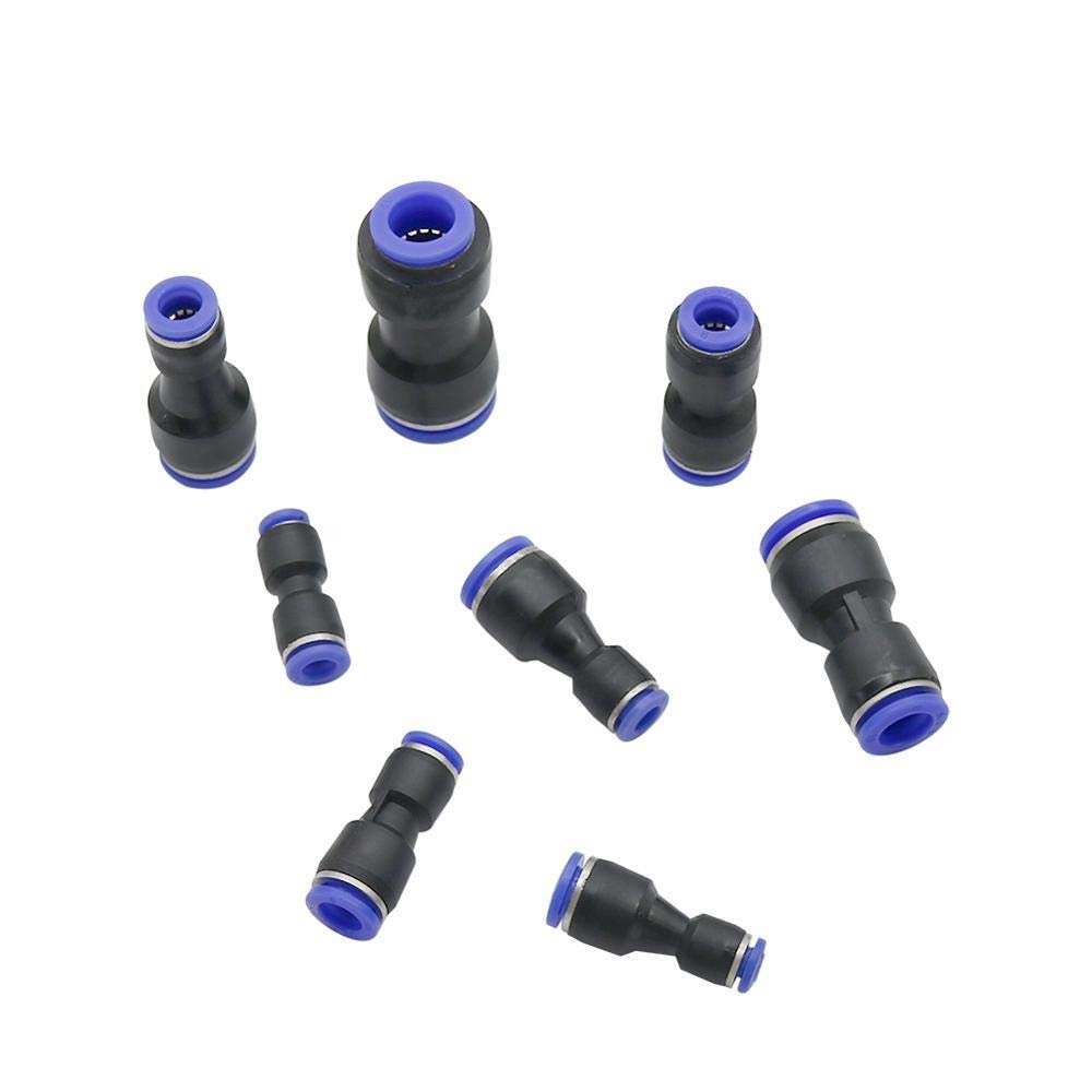Connettore for Tubo Flessibile 4/6/8/10/12mm Interfaccia Aria Acqua Tubo Flessibile One Touch Dritto Riduzione Connettore rapido Irrigazione da Giardino Raccordo Pneumatico 40 Pezzi