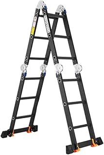 WLABCD Scale Telescopiche Scaletta Portatile Pieghevole Alluminio, Scala Di Estensione Professionale Multiuso per Impieghi Pesanti per Soppalco/Grondaia Pulizia/Fai da Te,6M / 11.8Ft.