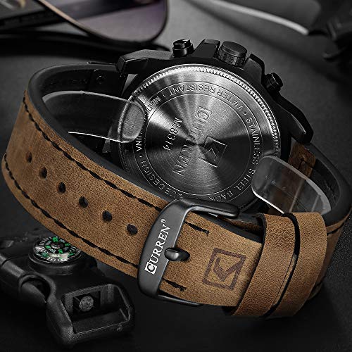 Anself CURREN 8314 homens relógio de quartzo relógio de marca relógio de pulso calendário hora minut