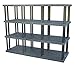 Structural Plastics - ST9636X4 - 96 x 36 x 75 Molded HDPE Plastic Bulk Storage Rack, Black; Number of Shelves: 4