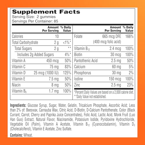 One A Day Womens Multivitamin Gummy - Gummy Vitamins for Women with Biotin, Zinc, Folic Acid, Iodine Vitamin Gummies, Chewable Multivitamin, 170 Count (Packaging May Vary) - image 2