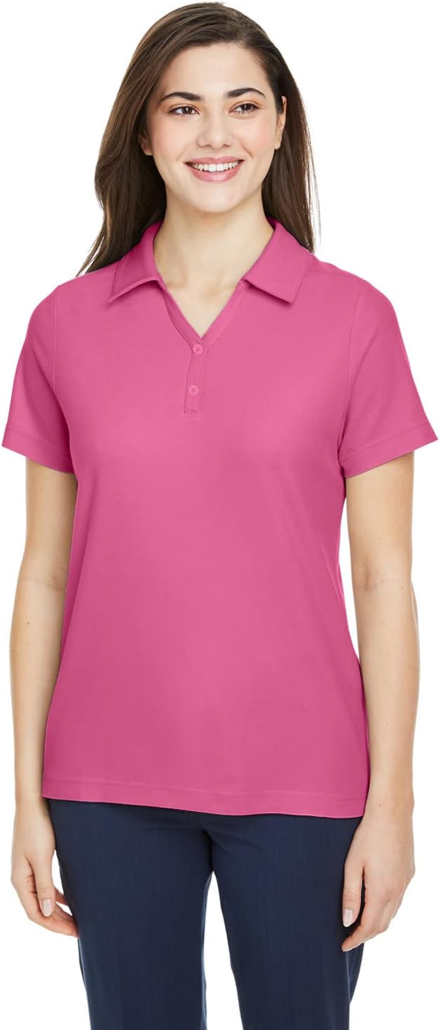 Core 365 Ladies' Fusion ChromaSoft Pique Polo S Charity Pink