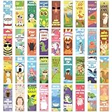 120PCS Animal Book Marks for Reading Kids, Paper Bookmark Set Motivational Animal Pun Book Marks, Bulk Funny Book Marks for Book Lovers Classroom Reward