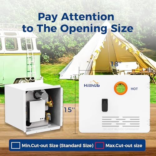 Image of Hillhub 15 x 18 Inches RV Water Heater White Door (ONLY DOOR). All-season Door Kit for Hillhub RV Water Heaters, Three-layer Material with Electrostatic Powder Coating Layer, Electrolytic Plate
