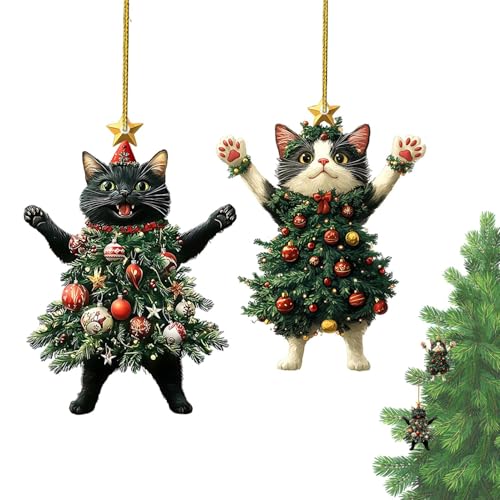 Patifirst Katzen Weihnachtsbaum Deko - Katzenanhänger Als...