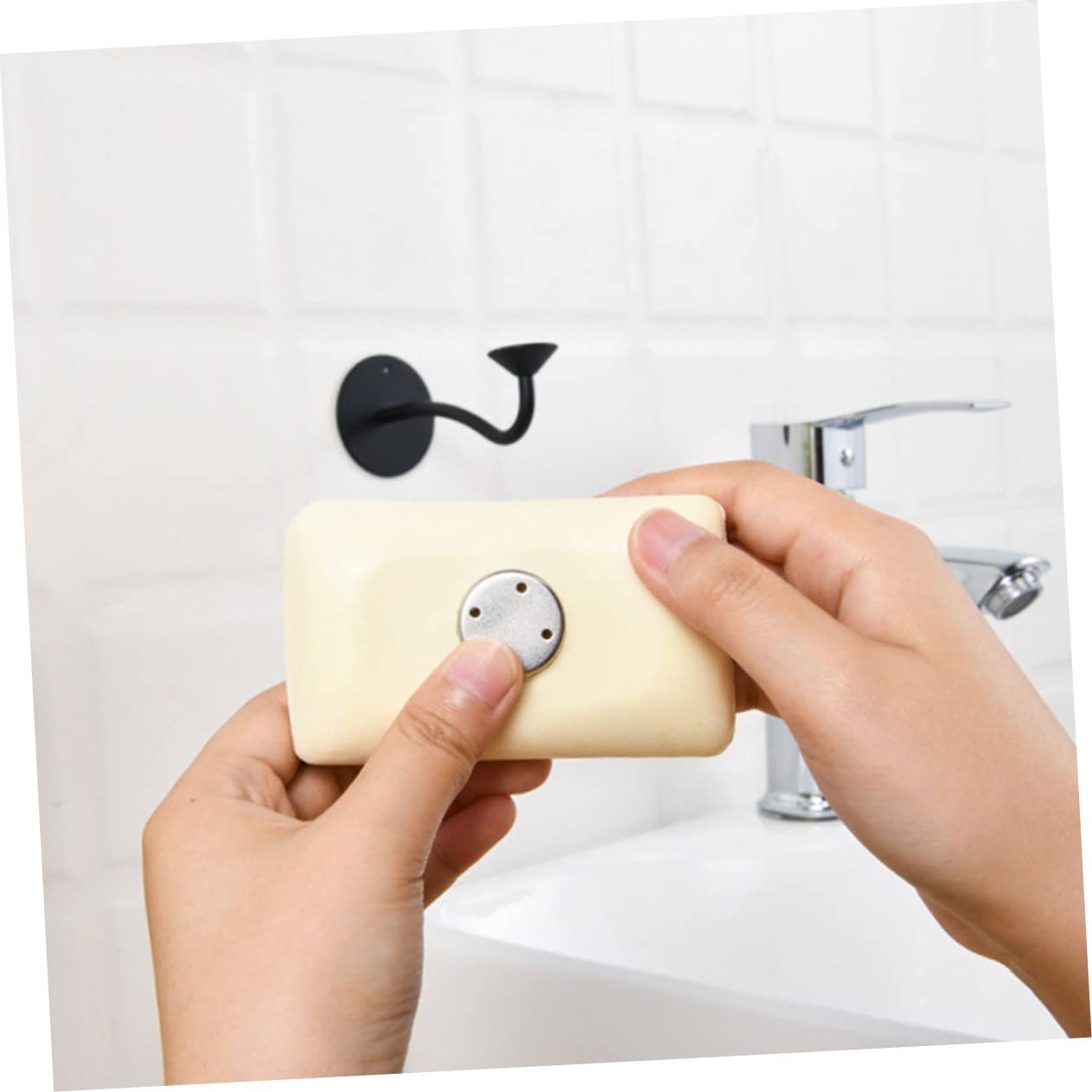 20piezas Soporte De Jabón Inoxidable Magnético De Jabonera Drenante para Ducha y Cocina Accesorios Prácticos para Baño y Lavaplatos