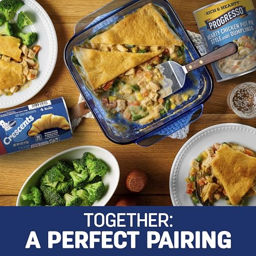Image of Progresso Hearty Chicken Pot Pie Style with Dumplings Soup, Rich and Hearty Canned Soup, 18.5 oz (Pack of 12)
