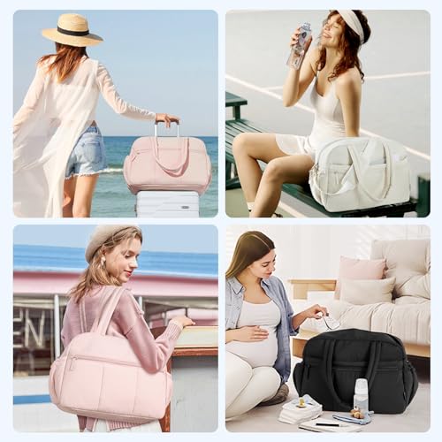 Image of CLUCI Duffle Bag for Travel, Gym Bag for Women, Puffer Tote Small Carry On Bag, 30L Duffle Weekender Bags with Wet Pocket