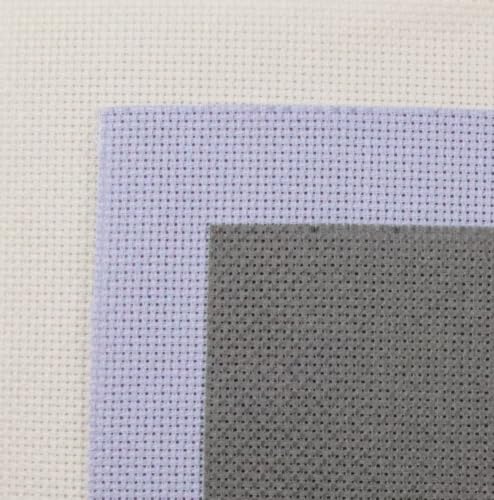 Image of KCS 3 pc of 15 inch x 18 inch(38cmx45cm) 18 Count Cross Stitch Cotton Aida Cloth Needlework Rolled Fabric Box,18CT,Pearl Grey +Light Steel Grey+Dark Grey