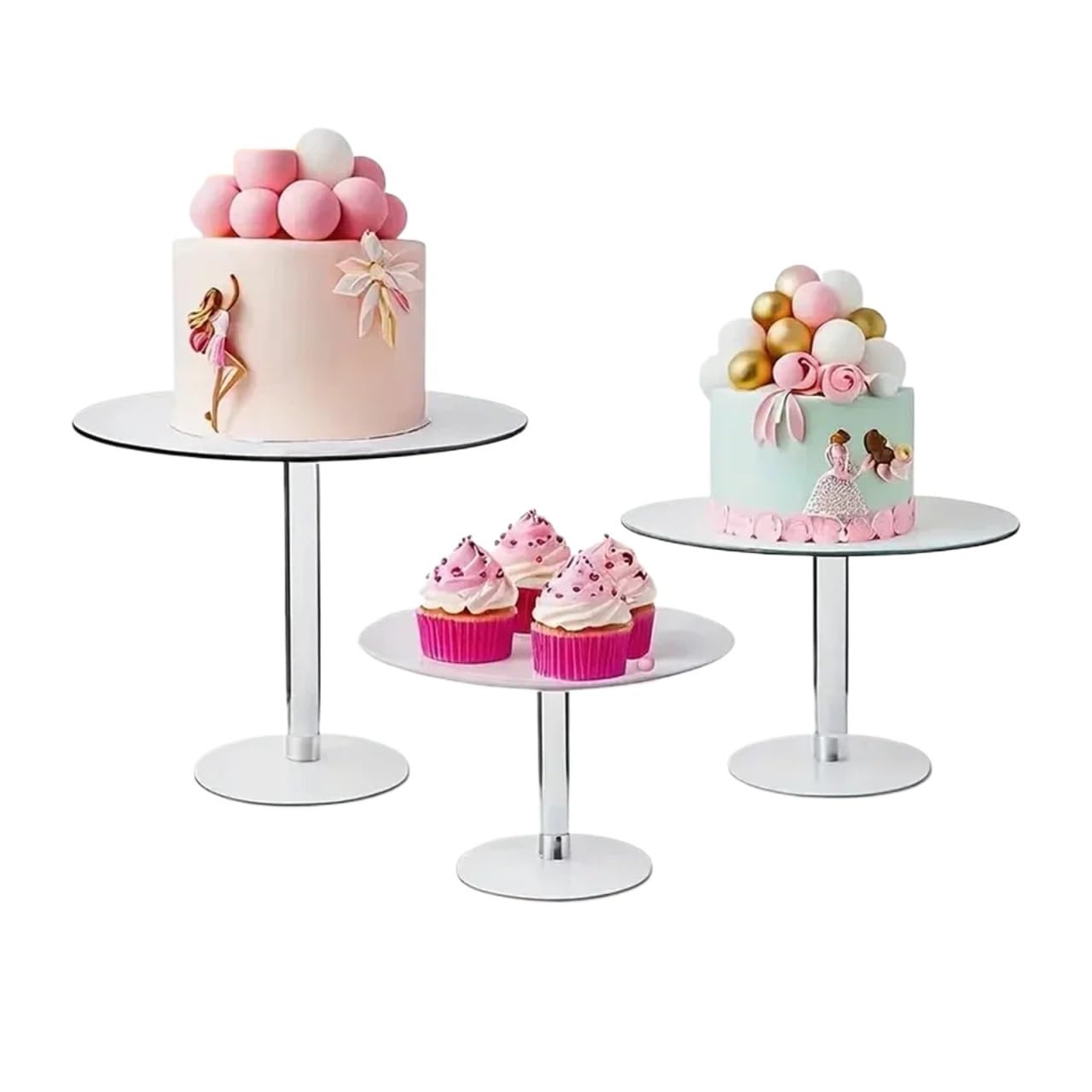 Acryl-Kuchenständer, abnehmbar | Für Hochzeit, Für Dessert, Für Babyparty, Für Geburtstag, Für Muffin