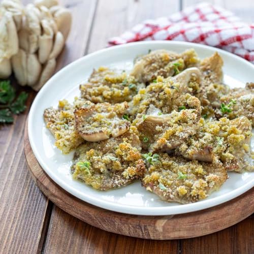 Funghi pleurotus gratinati al forno
