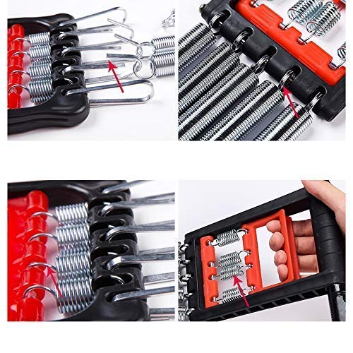 HEMJEX Steel Spring Chest Expander with 5 Springs Springs Adjustable Pull Strength Expander Chest Exerciser Hand Gripper Muscle Exerciser Fitness Tool 1
