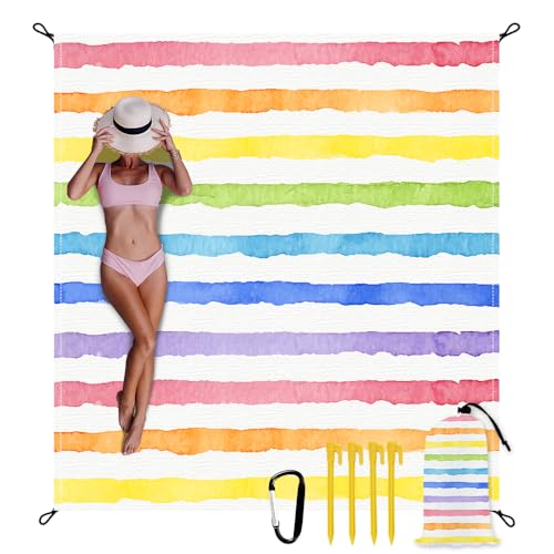 YUKI HOME Beach Blanket Waterproof Sandproof Oversized Extra 110
