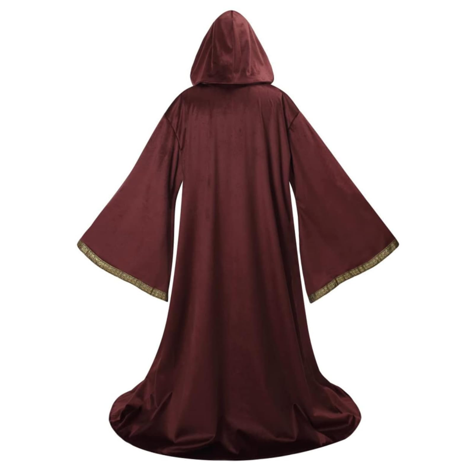Mystic Adult Wizard Robe with Dutch Velvet,Medieval Knight Hooded Cloak - Image 3