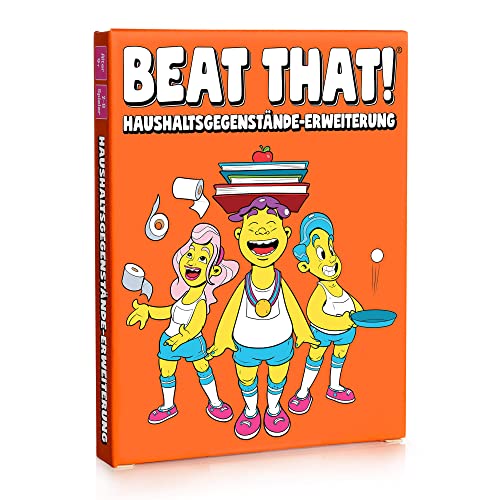 GUTTER GAMES Beat that! - Haushaltsgegenstände-Erweiterung Gesellschaftsspiele - 80 Karten, Familienspiele für Kinder und Erwachsene, Dinner-Partys und Geburtstage, Hauptspiel benötigt