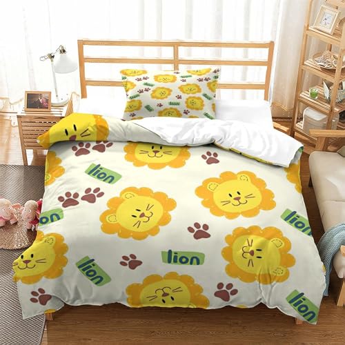 Housse de couette 3D fermeture éclair en microfibre douce et lavable