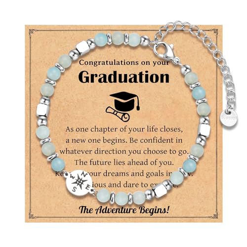 2025 Graduation Gifts for Her, Compass Bracelet for Girls Women, Inspirational High School College Class of 2025 Graduation Gifts