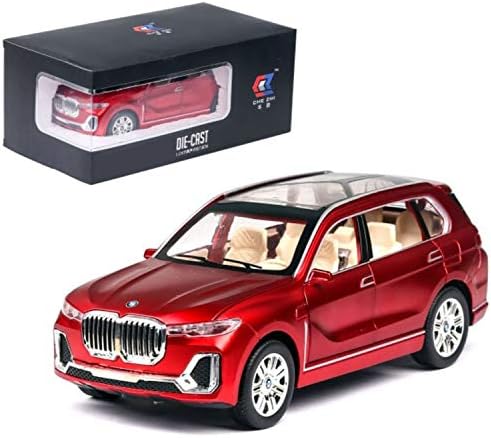Magicwand® 1:24 Scale Die-Cast Metal X7 with 6 Openable Doors Working Headlights & Tail Lights【Pack of 1】【Colors as Per Stock】