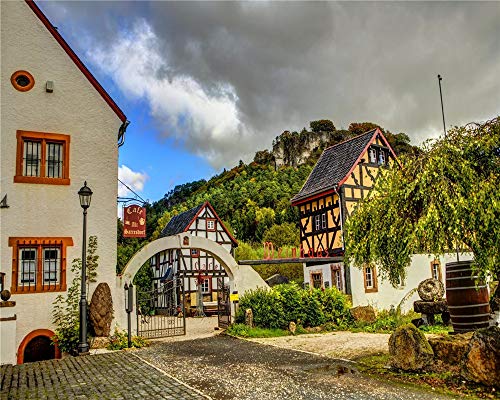 Preisvergleich Produktbild Aymsm 1000 Puzzles, Gerolstein Stadt, Cafe, schwierige Puzzles für Erwachsene