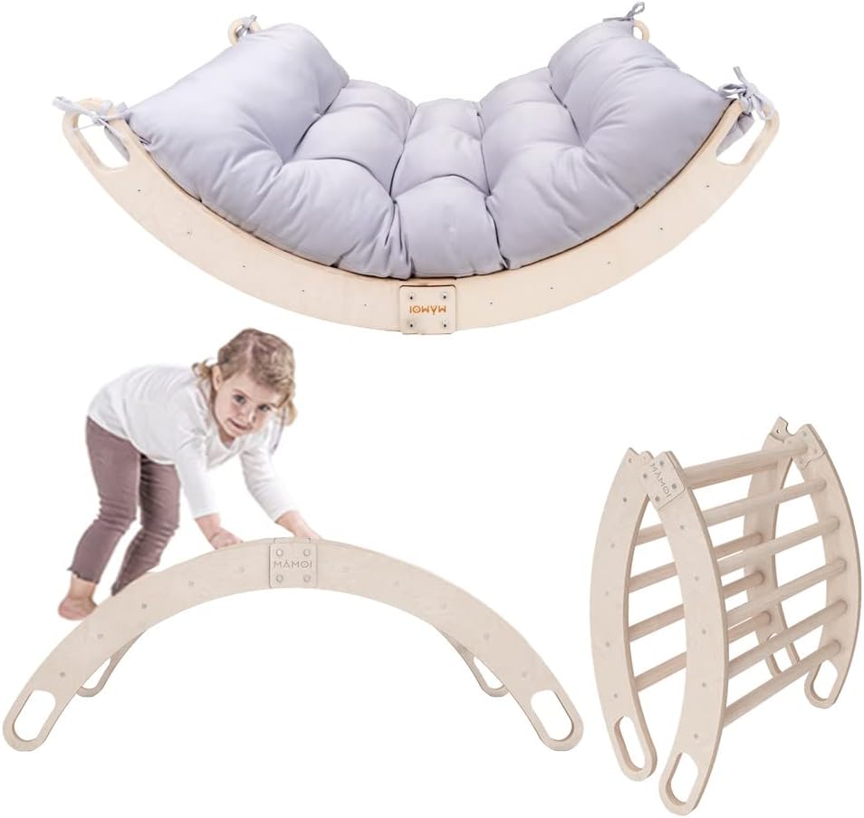 Triangolo Arrampicata Montessori MAMOI - Con Scivolo In Legno Per Bambini 1-3 Anni