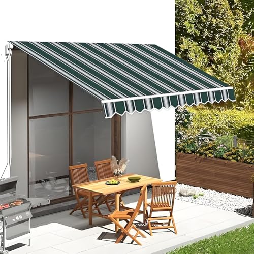 Toldo retráctil manual impermeable con protección UV para terraza