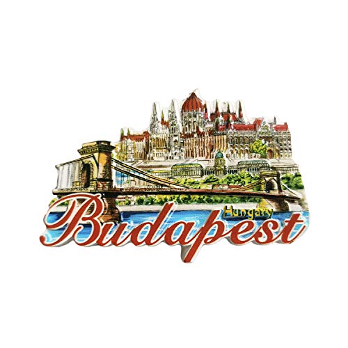 Imán decorativo de resina 3D Budapest 6x9 cm miniatura 1