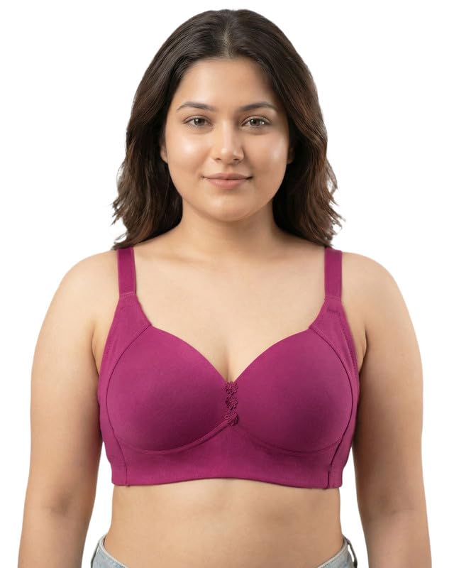 tweens Cotton Padded Plus-Size Minimiser Bonded Bra | M-Frame Minimiser | Lightly Padded | Full Coverage | Wire-Free | Elastic Free Bottom Band and Side Wings | Pack of 1|-picture-34