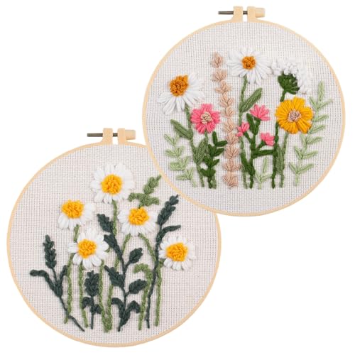 Kit d'aiguille de poinçon IUOUTG de fleur colorée pour offrir un loisir créatif à Noël