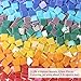 Youway Style Vitreous Mosaic Tiles for Crafts Bulk, 2.2lb Iridescent Mosaic Glass Tiles for Art Crafts, 3/4 inch Square Mosaic Glass Pieces Christmas Decorations