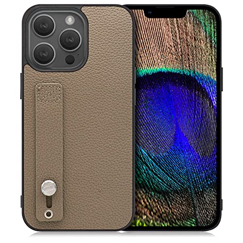 LOOF HOLD-SHELL {v U[ xgt X}zP[X for iPhone 14 Pro p P[X Jo[ Xgbvz[ h~ Vv ϏՌ ^ y leather [O[W]