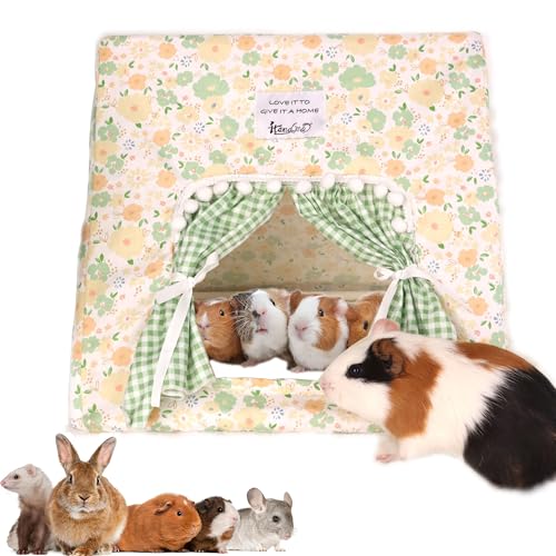 Guinea Pig Hideout Large with Curtain, Bunny Hideout, Machine Was...