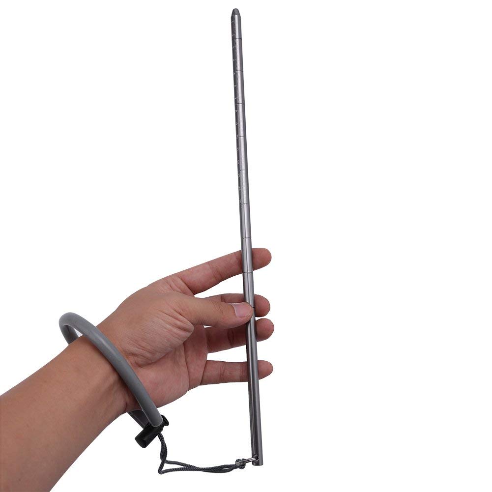 VGEBY1 Immersione Puntatore Bastone, Puntatore in Metallo Subacqueo Bastone da Sub con Impugnatura da Sub per Appassionati di Immersioni(Argento) Forniture per Il Nuoto
