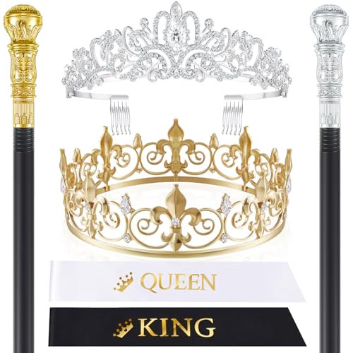 King and Queen Crowns Set