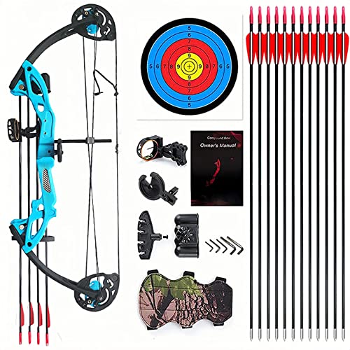 Lanneret Compound Bow and Archery Sets - Right Hand Archery Compound Bows 15-29 lbs Draw Weight Adjustable for Youth and Beginners，Hunting Bow Kit for Beginner