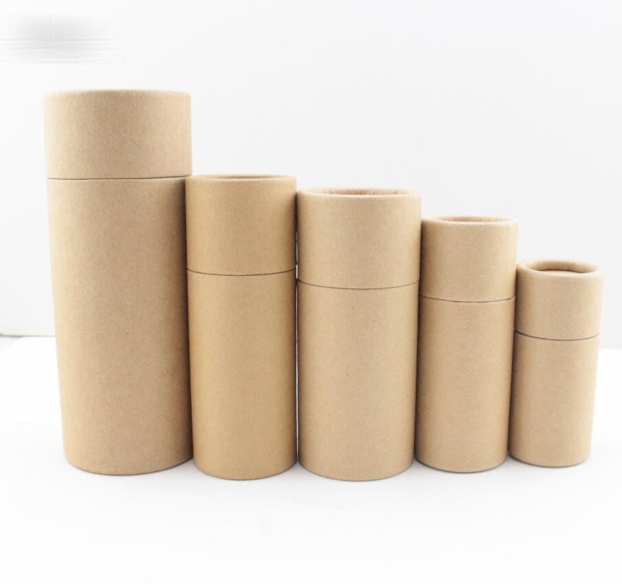 Runde Geschenkbox aus Karton für kosmetische Flaschen mit ätherischen Ölen, Lippenstift-Parfüm-Verpackung, Kraftpapier-Röhrenboxen, 10/20/30 ml, dunkelgrün, 20 Stück, 13,4 x 5,8 cm, 100 ml