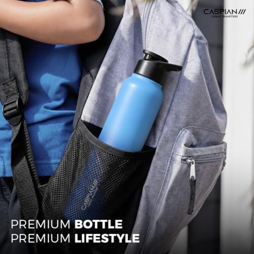 Image of CASPIAN / / / HIke ISI Certified Stainless Steel Water Bottle 1ltr. (Multicolor, 1 Litre, Set of 3) |Leak Proof Sipper for Fridge Home Office Travel School Kids Boys Girls Adults Sports Gym |BPA Free
