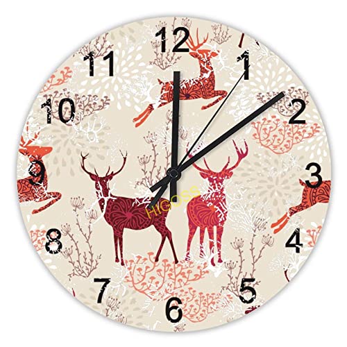 Horloge murale pour la maison style rustique avec grand motif cerf - 2