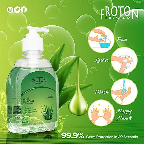 Image of Organic pH-Balance Moisturizing Aloevera Liquid Hand Wash with Refreshing Fragrance, Complete Protection for Soft & Gentle Hands 250ml (Aloe Vera (Pack of 2))