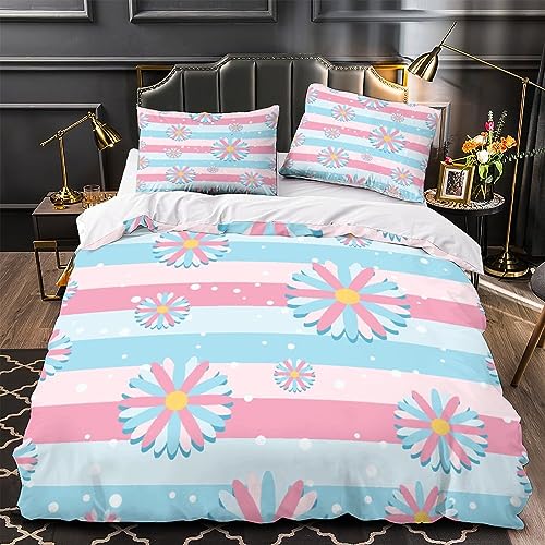 Parure de lit imprimé 3D en microfibre durable pour lit double - 4