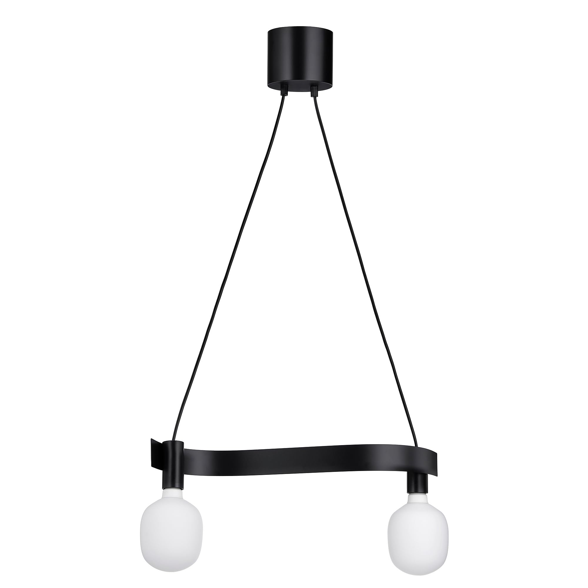Lampe à suspension avec ampoule TRÅDFRI ACKJA ProTuning vague noir